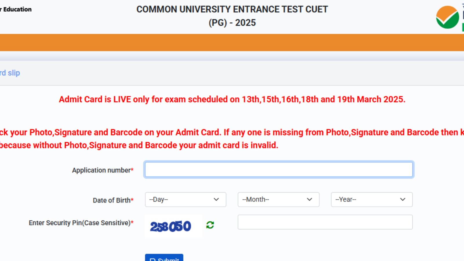 The Indian ExpressCUET PG 2025 Admit Card: Hall tickets released for exams between March 13 to 20 at exams.nta.ac.in/CUET-PG​